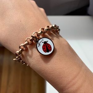 Marlù Gioielli lady bug  charm rose gold bracelet